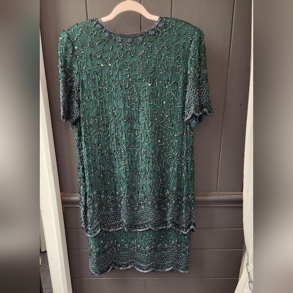 Vintage Brillante Sequined two tier dress